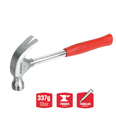 Workpro Curved Claw Carbon Steel Hammer 12Oz from B&Q