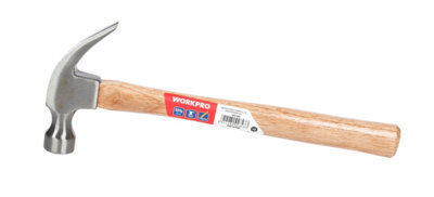 Workpro Curved Claw Hammer 12OzWooden Handle from B&Q
