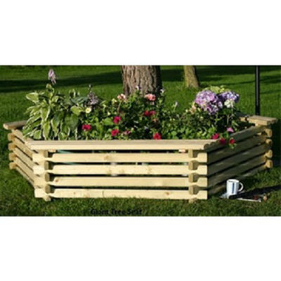 Norlog Giant Tree Seat / PlanterTimberW229 X H41 Cm from B&Q