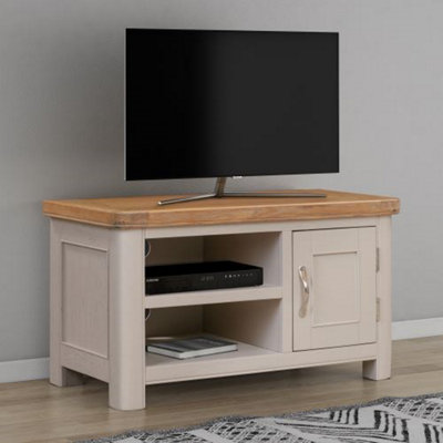 Buttercup Farm Bologna Painted Small Tv UnitL44 X W90 X H50 CmOak from B&Q