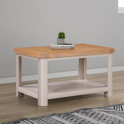 Buttercup Farm Bologna Painted Standard Coffee TableL60 X W90 X H50 CmOak from B&Q