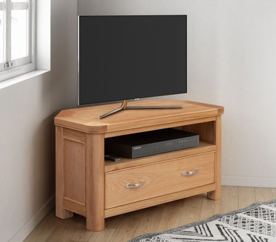 Buttercup Farm Bologna Corner Tv UnitL51 X W102 X H56 CmOak from B&Q