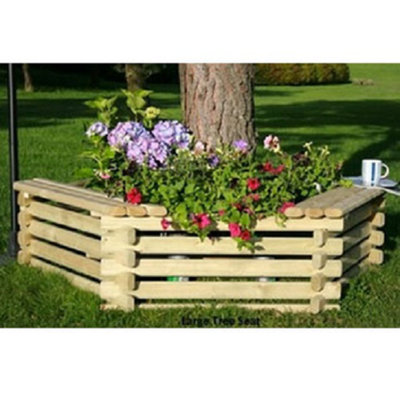 Norlog Large Tree Seat / PlanterTimberW167 X H41 Cm from B&Q