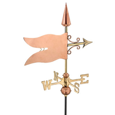 B&Q -  Cottage Banner Copper WeathervaneH58 X W39 X L28 Cm