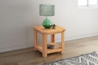 Buttercup Farm Bologna Lamp Table With ShelfD50 X W50 X H50 CmOak from B&Q