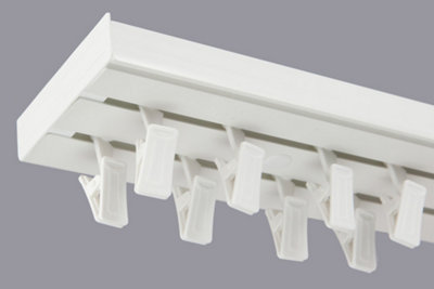  - Double Curtain Ceiling Rail Track Pcv 150 Cm (L) Clips