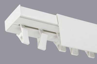  - Single Curtain Ceiling Rail Track Pcv 150 Cm (L) Clips + White Cover