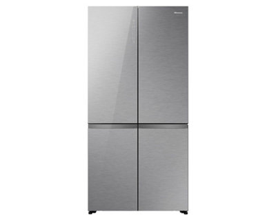 B&Q -  Rq768N4Gve Kitchenfit 91Cm Total No Frost Silver Glass American Fridge Freezer