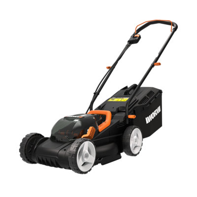 B&Q -  40V 34Cm Cordless Lawn Mower With 2 X 2.0Ah Batteries And Charger Wg779E.2