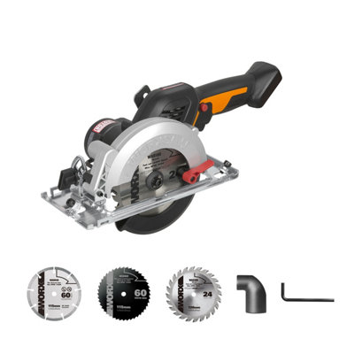 Worx 20V 120mm Brushless Circular Saw (Bare Tool) Wx531.9 from B&Q
