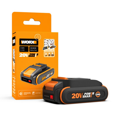 Worx 20V 2.0Ah Battery Without Capability Indicator Wa3639