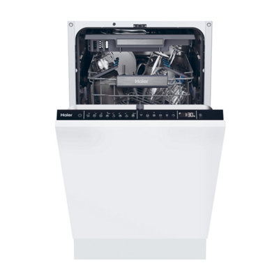 Haier Black Xi1c3tb2fb-80 Integrated Slimline Dishwasher