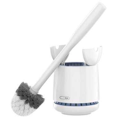  - Mr.siga Toilet Bowl Brush And HolderQualityWith Solid Handle Durable Bristles For Bathroom CleaningWhite1 Pack