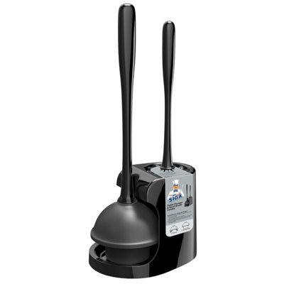 Mr.siga Toilet Plunger And Bowl Brush Combo For Bathroom CleaningBlack1 Set from B&Q