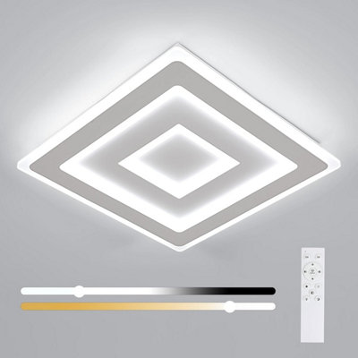 Osairous Led Ceiling Light Dimmable52 W 5850 Lm Modern Lamp With Remote ControlSquares Design Lighting 3000 K-6500 K For from B&Q