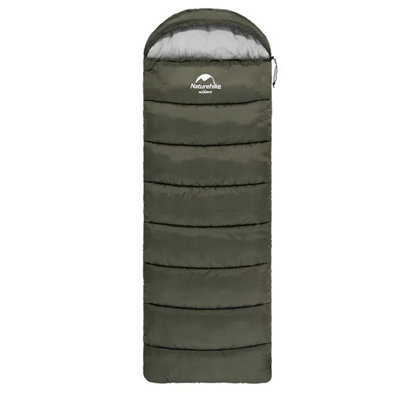 Naturehike U Series Envelope Sleeping Bag With Hood Size 350 Green - Image 7