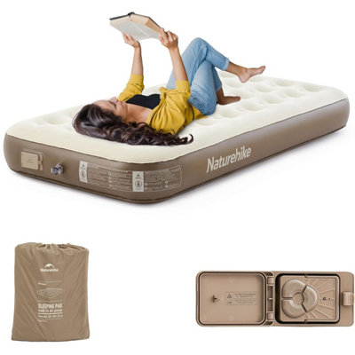 Naturehike  Inflatable Airbed (Built-In Pump) - Brown - Single - Image 5