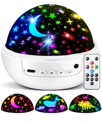 Sensory Toys Baby Toys,93 Lighting Mode Lights,dimmable+Timer+Remote Star Projector Lights Projector,360 Rotate Night Light Kids from B&Q