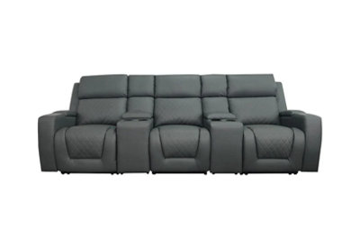 B&Q Grey Florence Cinema Sofa Seater Size 3
