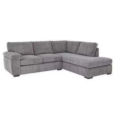 Monroe Amalfi Jumbo Cord Right Hand Corner Grey from B&Q