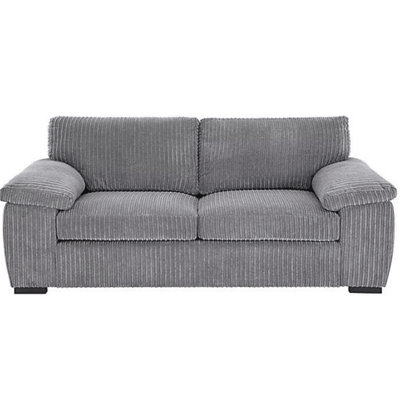  - Riva Amalfi Jumbo Cord 2 Seater Grey Sofa Scatterback