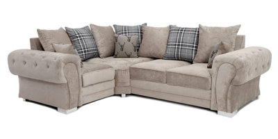 Verona Scatter Back 1C2 Corner Sofa Beige from B&Q