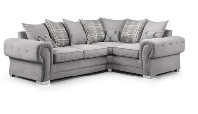 Verona Scatter Back 2C1 Corner Sofa Grey from B&Q
