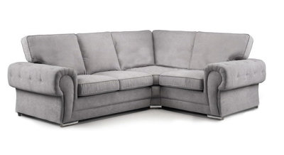 Chingford Full Back 2C1 Corner Sofa Grey from B&Q