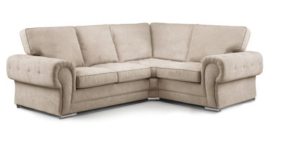 Chingford Full Back 2C1 Corner Sofa Beige from B&Q