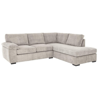 Amalfi Jumbo Cord Right Hand Facing Corner Sofa Mink from B&Q