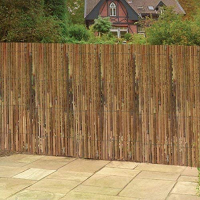 UETIAN Natural Bamboo Slate Screening Garden Fencing Screen Roll Panel Privacy (2Mx4M) from B&Q