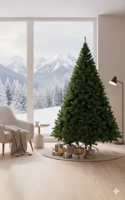 Uetian 7Ft Artificial Christmas Tree 1200 Tip Full Pine Tree With Metal Stand For Indoor from B&Q
