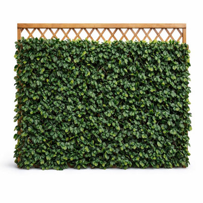 Uetian Laurel Faux Willow Fence Panel 2 X 1M Artificial Leaf Privacy Garden Screening from B&Q