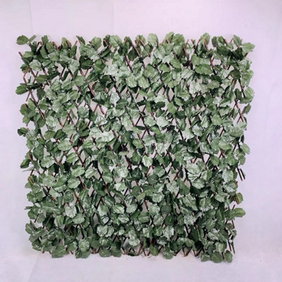 B&Q -  Maple Leaf Plastic Leaf Fence Panel 2X1M Weather Resistant Garden Divider