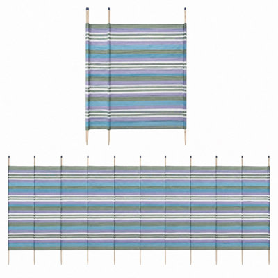 Uetian Heavy Duty 10 Pole Beach Windbreak Extra Tall Polyester Windbreaker For Camping Caravan Garden And Festivals from B&Q
