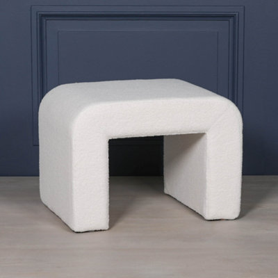 Callisto Cloud White Boucle Waterfall Stool from B&Q