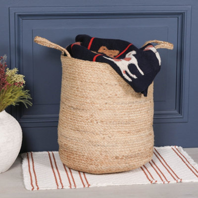 Large Natural Jute 50Cm Laundry Basket from B&Q