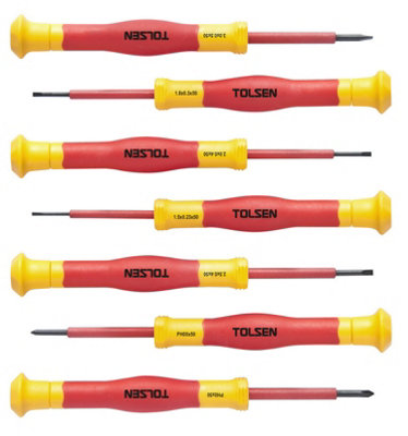 Tolsen Tools 7Pc Insulated Precision Philips Screwdriver Set