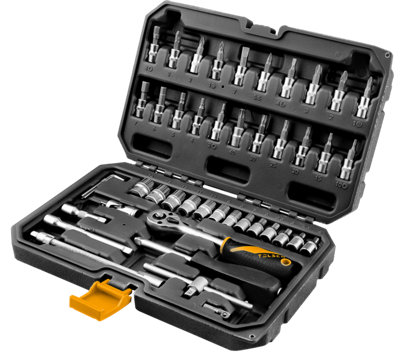 Tolsen Tools Socket Set 1/4" 4-14mm 46Pc Industrial from B&Q