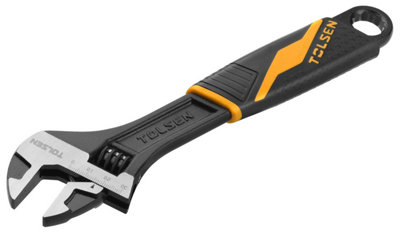 Tolsen Tools Wrench Adjustable Pvc Grip 150mm Black Finish Industrial from B&Q