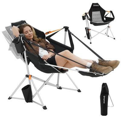 Kingcamp Hammock Camping Chair With FootrestSwinging Portable Folding Camp Chairs For Adults 400 Lbs Heavy Duty Rocker Cup from B&Q