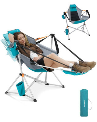 Kingcamp Hammock Camping Chair With FootrestSwinging Portable Folding Camp Chairs For Adults 400 Lbs Heavy Duty Rocker Cup from B&Q