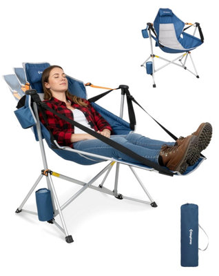 Kingcamp Hammock Camping Chair With FootrestSwinging Portable Folding Camp Chairs For Adults 400 Lbs Heavy Duty Rocker Cup from B&Q