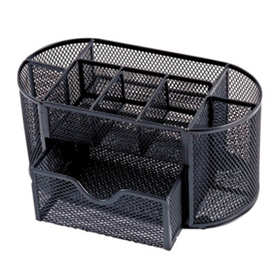 9 Compartment Wire Mesh Desktop Organiser from B&Q