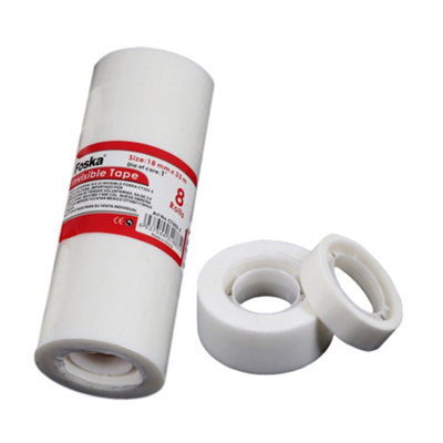 Pack Of 8 Invisible Tapes 18mm X 33M from B&Q