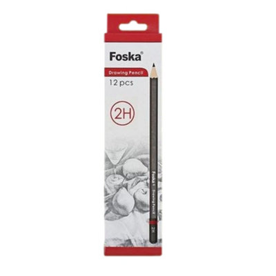 Pack Of 12 Professional Quality Sketch Drawing 2H Pencils from B&Q