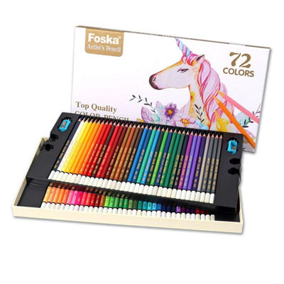  - Pack Of 72 Oily Colour Pencils With Sharpeners