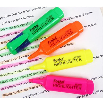 Pack Of 4 Assorted Colour Highlighter Pens from B&Q