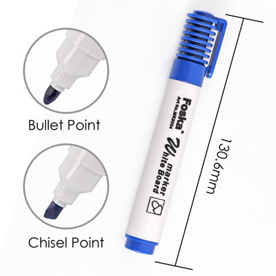  - Pack Of 12 Blue Whiteboard Marker PensBullet Point