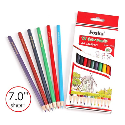  - Pack Of 12 Hexagonal Assorted Colouring Pencils